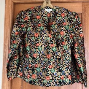 Jewel toned lined jacket for the holidays